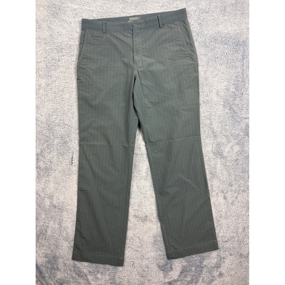 Nike Golf Tour Performance Dri-FIT Grey Patterned Pants Mens 36x34 Flat Front